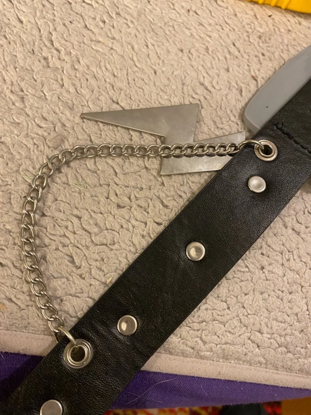 Monster High studded faux leather belt, notable for its iconic skull-and-bow